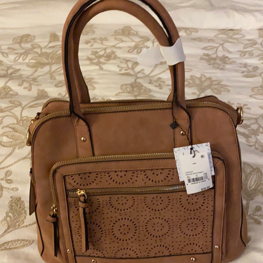 Target VR cognac light tan bag NWT